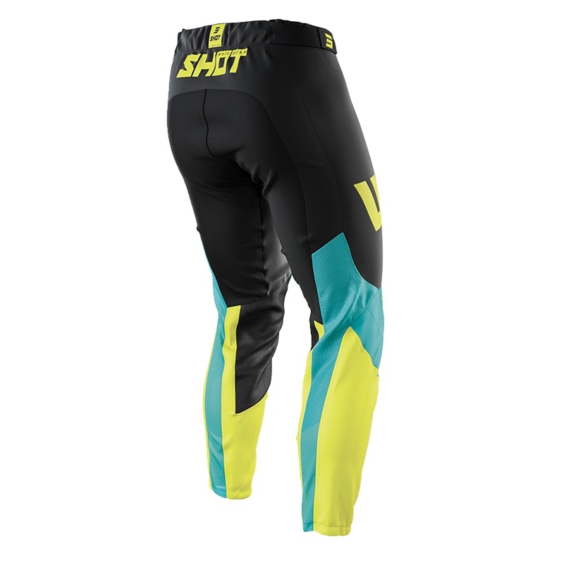 Shot Aerolite Airflow Airflow Pantaloni Motocross Negru-Galben-Verde