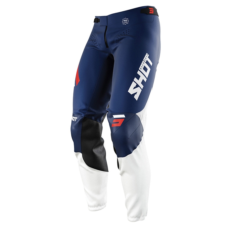Pantaloni motocross Shot Aerolite Airflow albastru-alb-alb-roșu