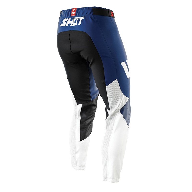 Pantaloni motocross Shot Aerolite Airflow albastru-alb-alb-roșu