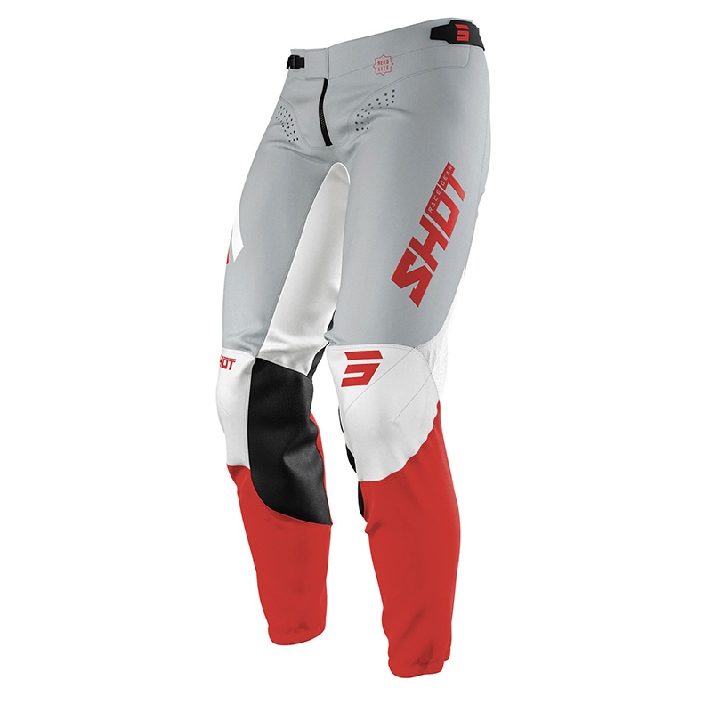 Shot Aerolite Aerolite Airflow Pantaloni Motocross gri-alb-roșu