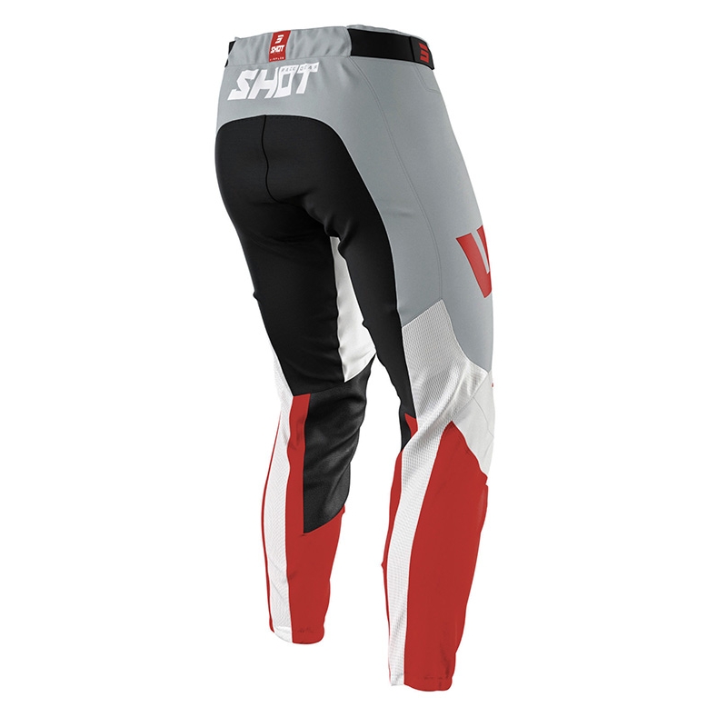 Shot Aerolite Aerolite Airflow Pantaloni Motocross gri-alb-roșu