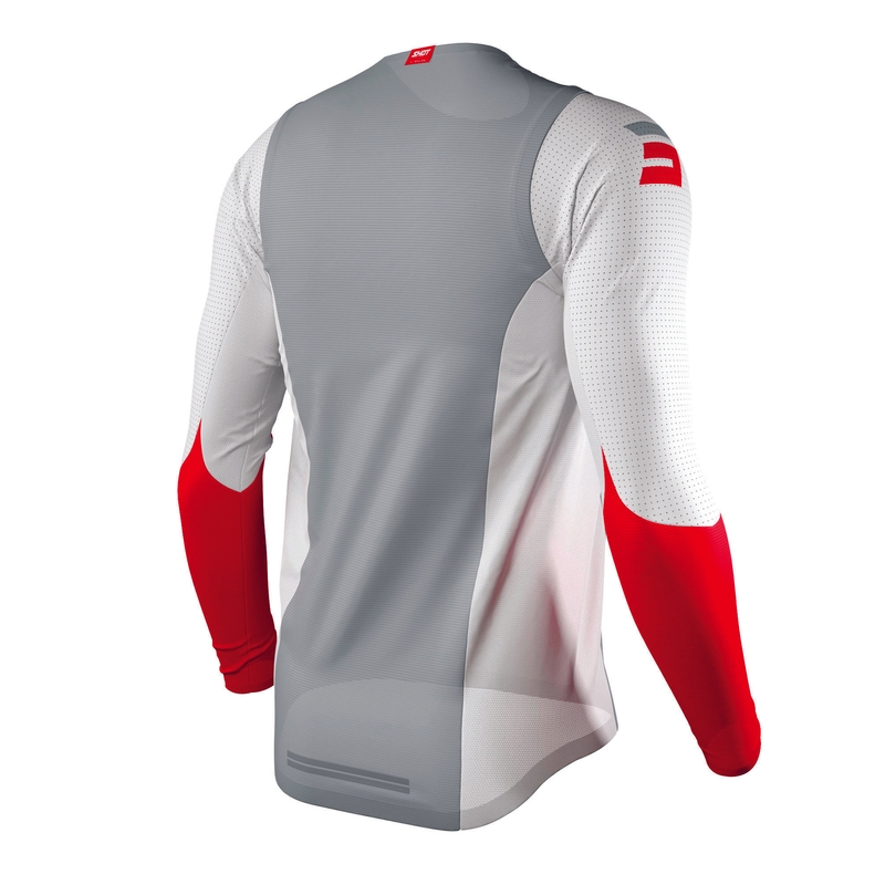 Motocross Jersey Shot Aerolite Aerolite Airflow gri-alb-roșu výprodej lichidare