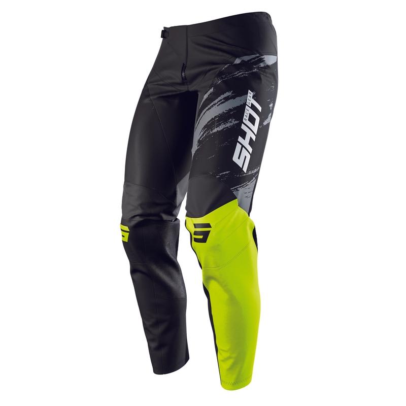 Pantaloni Motocross Shot Contact Draw negru-fluo galben lichidare