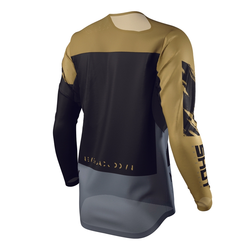 Motocross tricou Shot Contact Draw negru și auriu lichidare
