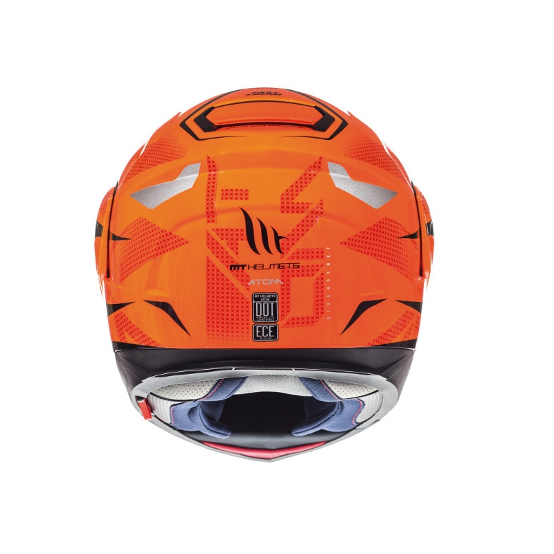 MT Atom Divergence portocaliu fluo  cască de motocicletă tip-up lichidare