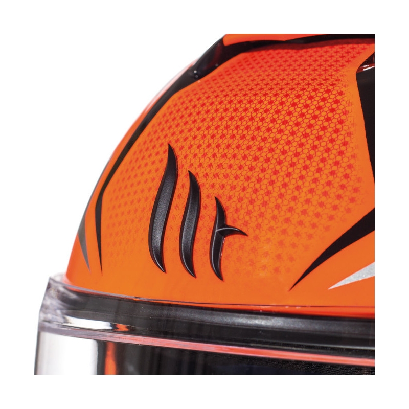 MT Atom Divergence portocaliu fluo  cască de motocicletă tip-up lichidare