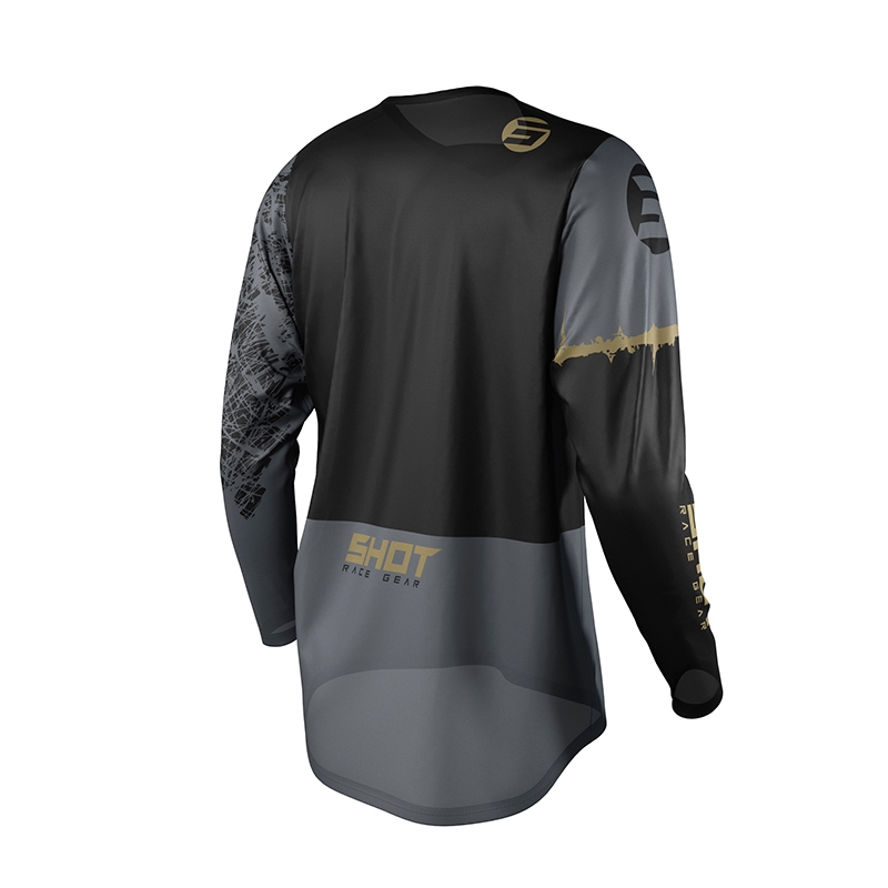 Copii tricou motocross Shot Devo Storm negru-gri-aur lichidare