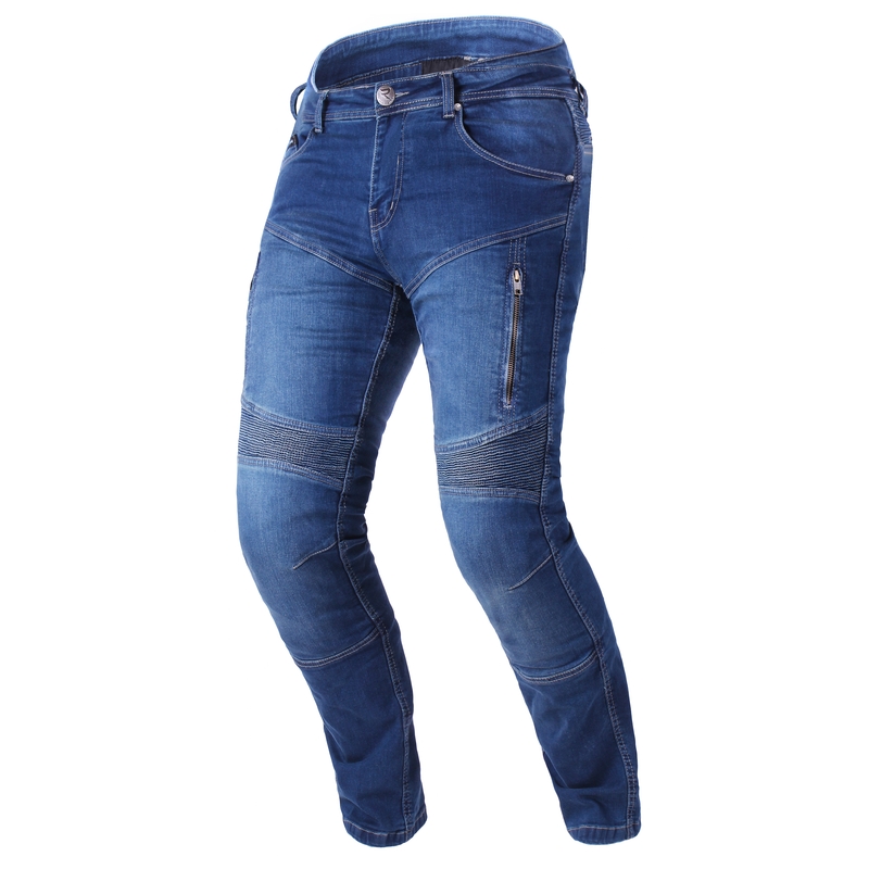Blugi scurtați pentru moto Street Racer Basic II CE Blue