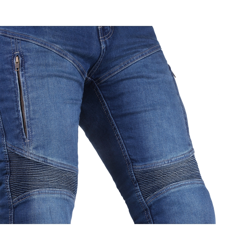Blugi scurtați pentru moto Street Racer Basic II CE Blue