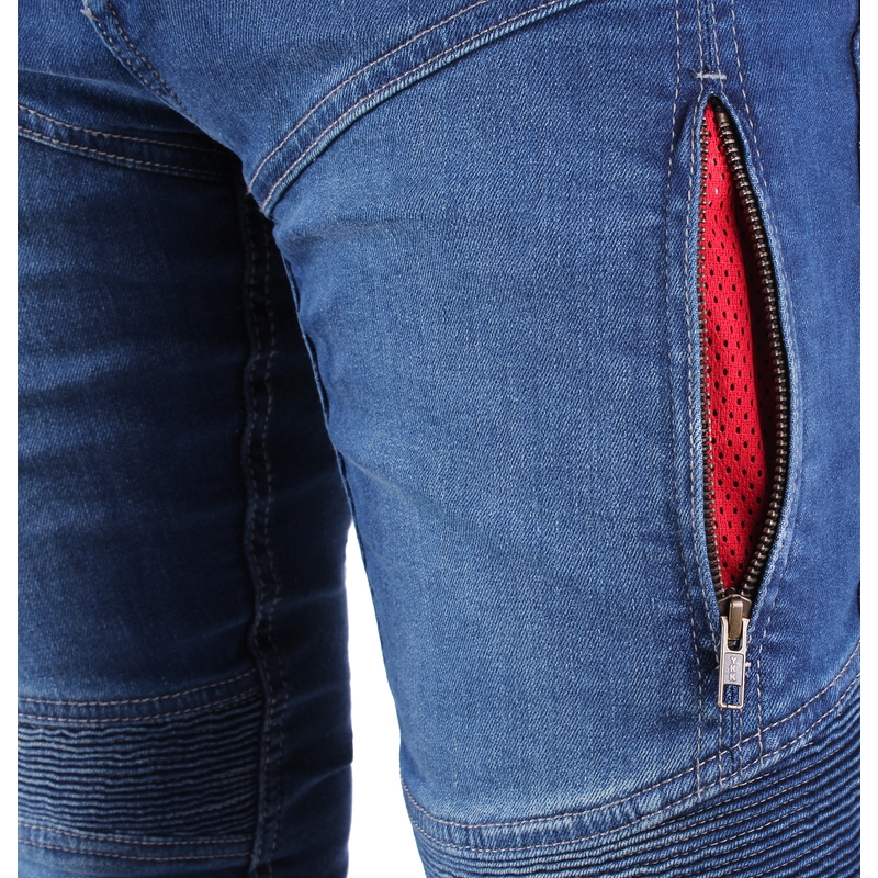 Blugi alungiți pentru moto Street Racer Basic II CE Blue