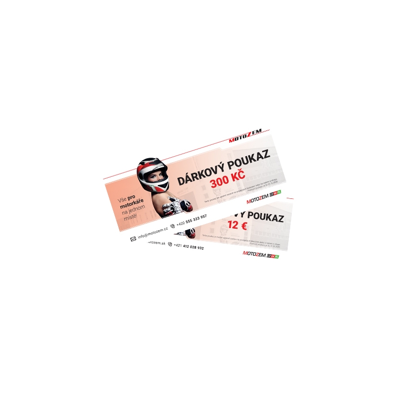 300 CZK voucher cadou MotoZem