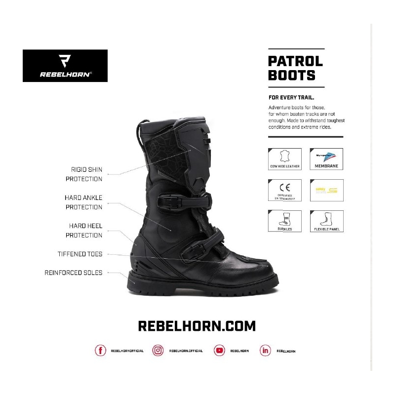 Rebelhorn Patrol Patrol Motociclete Cizme lichidare