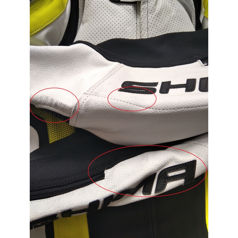 Geacă de motocicletă Shima STR negru-alb-alb-galben-fluo - II. calitate