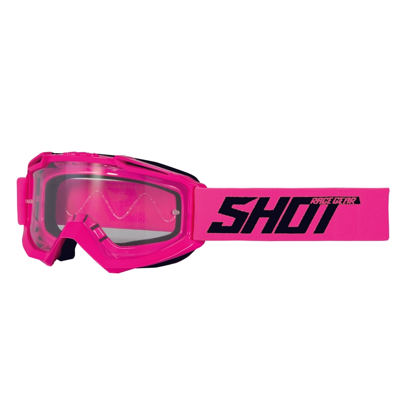 Ochelari de motocros Shot Assault Solid roz fluo