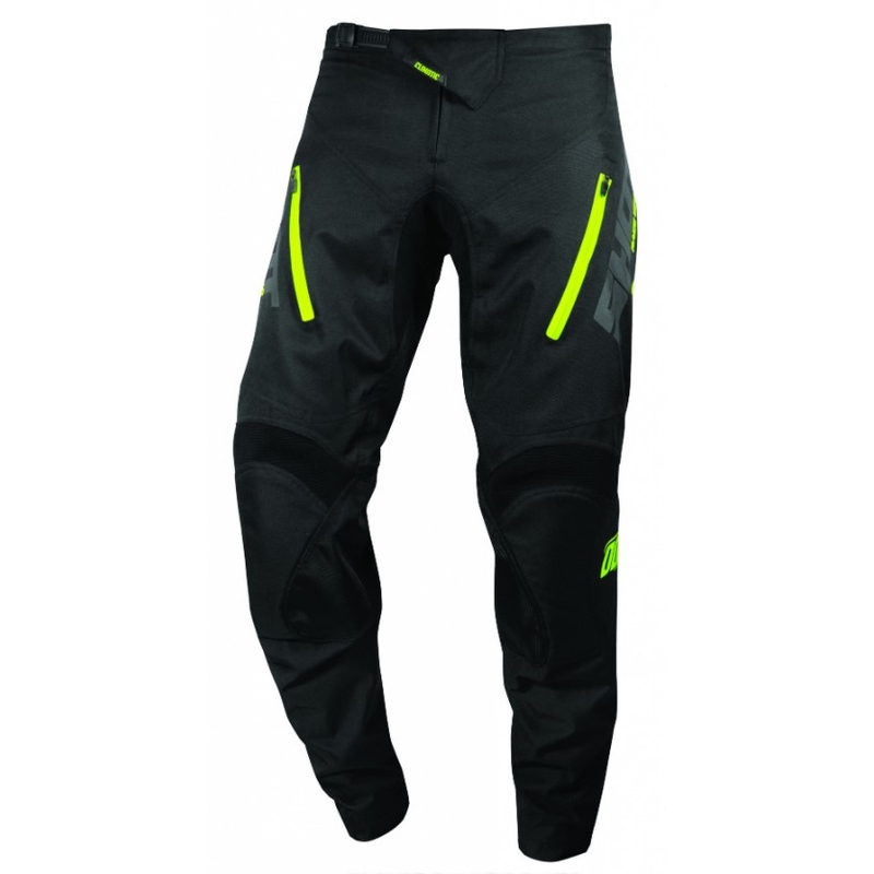 Pantaloni Motocross Shot Climatic negru-fluo galben výprodej lichidare
