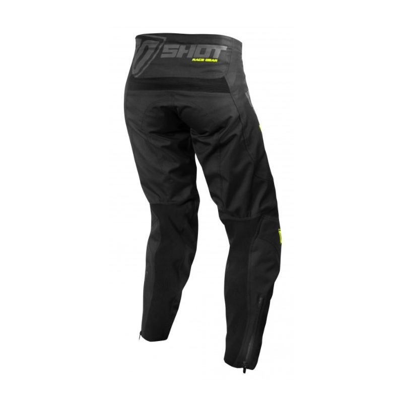 Pantaloni Motocross Shot Climatic negru-fluo galben výprodej lichidare