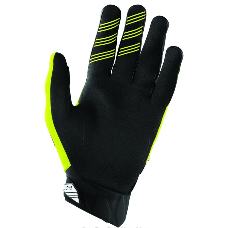 Mănuși de motocros pentru copii Shot Devo Storm negru-galben-fluo