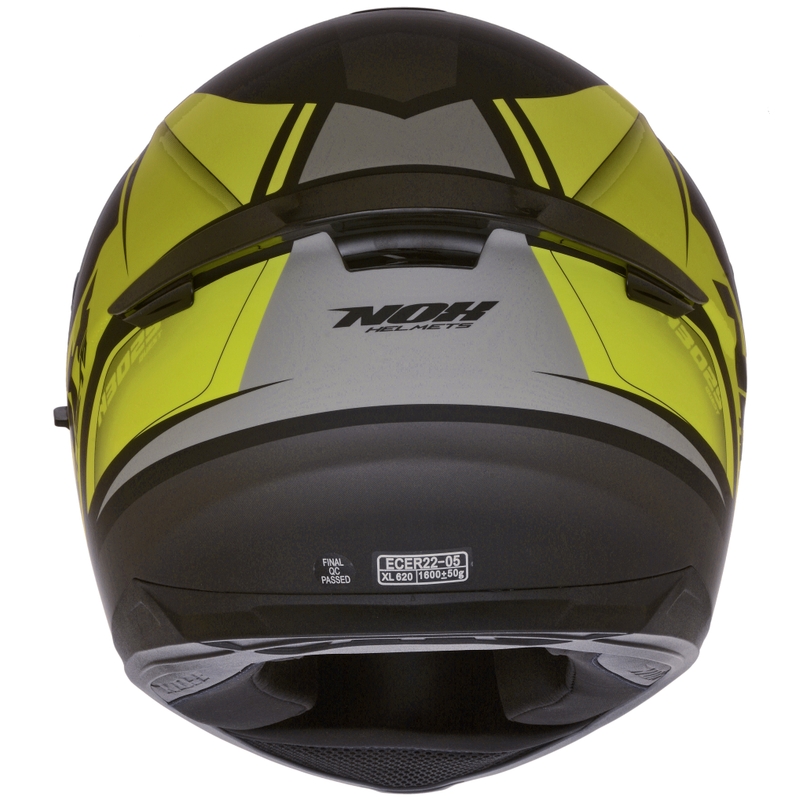 Cască integrală pentru motociclete NOX N302S Quest negru-gri-galben lichidare