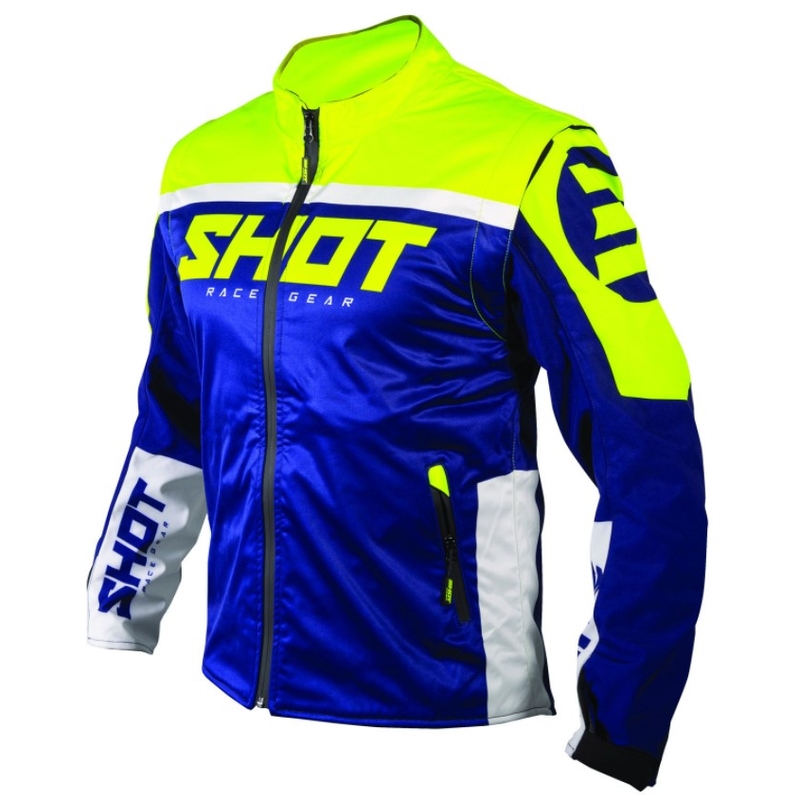 Jachetă Softshell Shot Lite albastru-alb-alb-albastru-galben-fluo výprodej lichidare