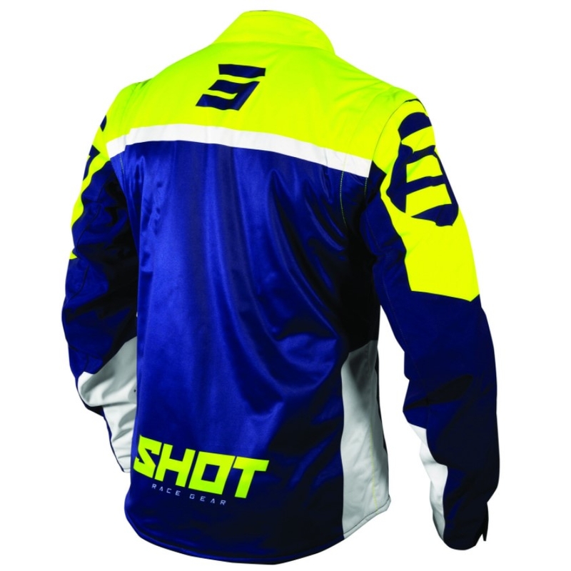 Jachetă Softshell Shot Lite albastru-alb-alb-albastru-galben-fluo výprodej lichidare