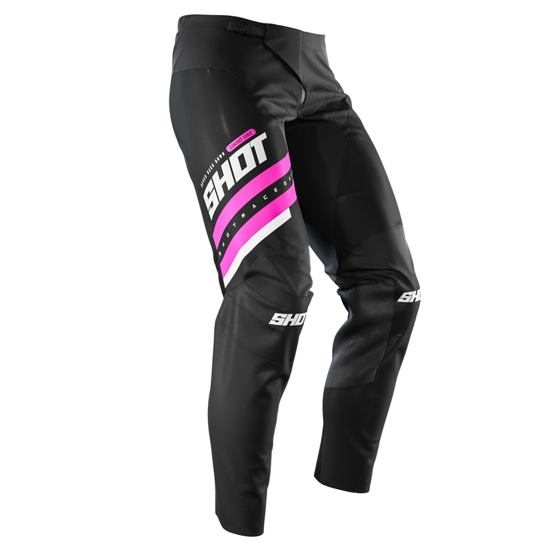 Pantaloni Motocross Shot Contact Shining negru și roz