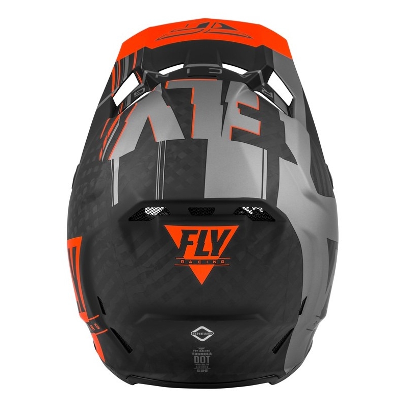 Cască de motocros FLY Racing Formula Vector negru-gri-portocaliu