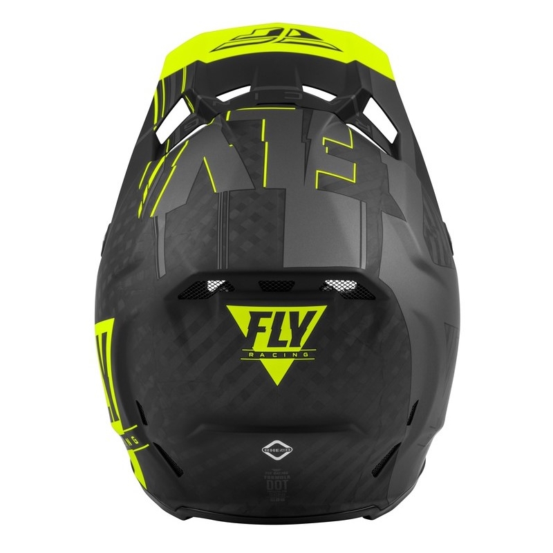 Cască de motocros FLY Racing Formula Vector negru-gri-fluo-galben