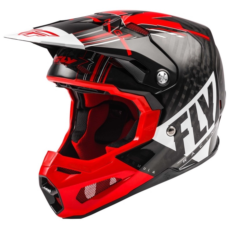 Cască de motocros FLY Racing Formula Vector negru-alb-roșu