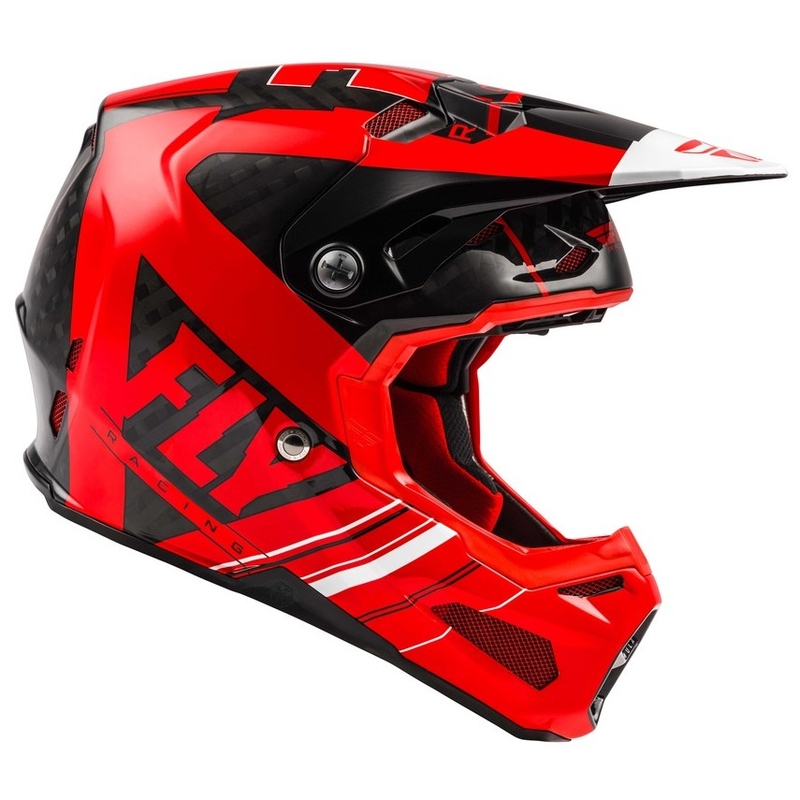 Cască de motocros FLY Racing Formula Vector negru-alb-roșu