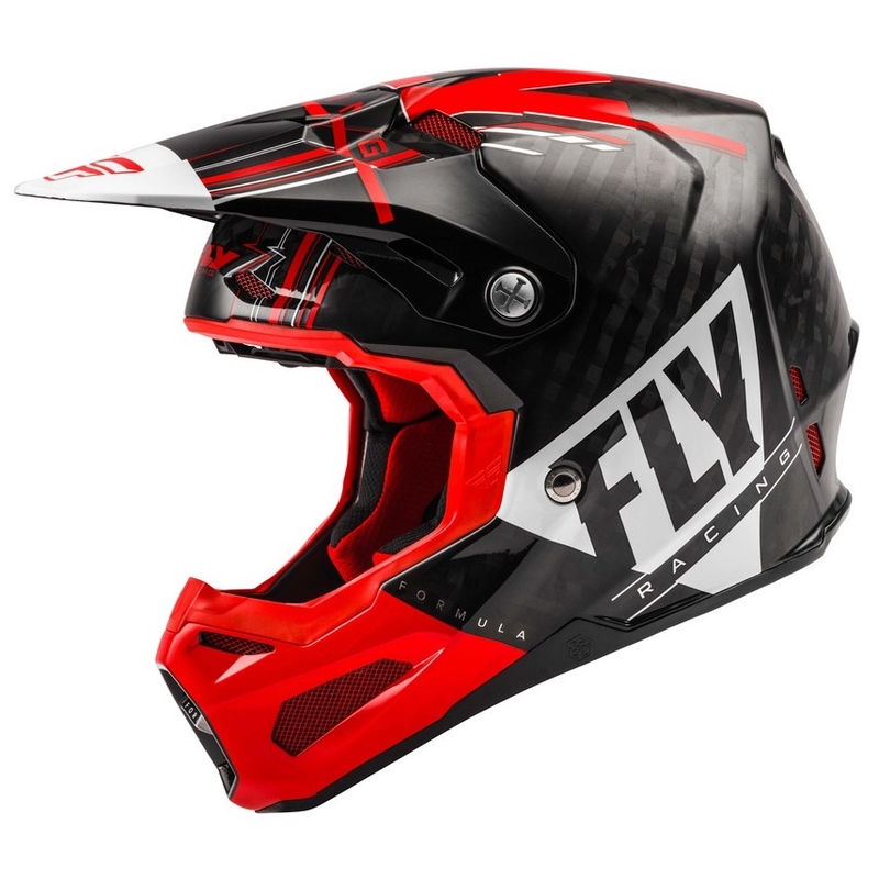 Cască de motocros FLY Racing Formula Vector negru-alb-roșu