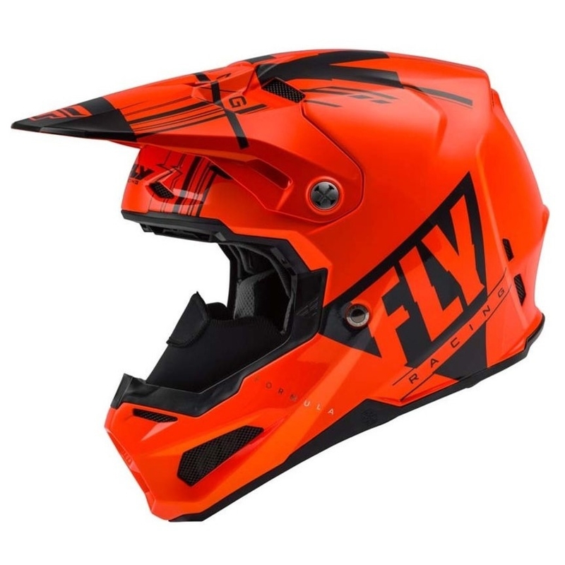 Cască de motocros FLY Racing Formula Vector negru-fluo portocaliu