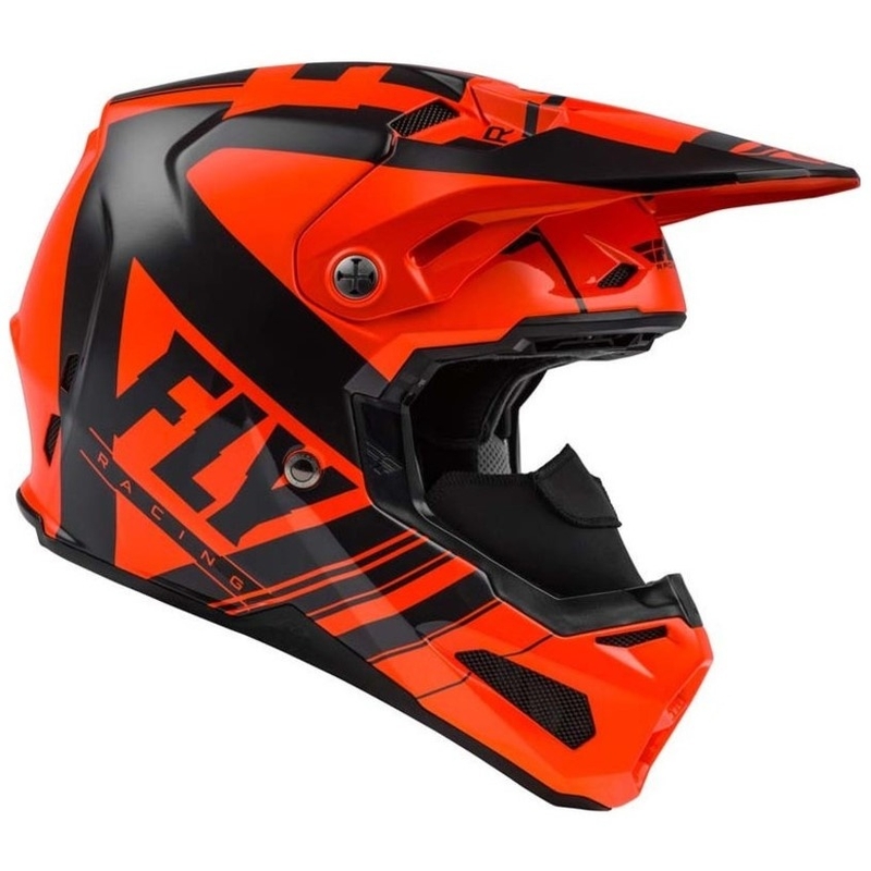 Cască de motocros FLY Racing Formula Vector negru-fluo portocaliu