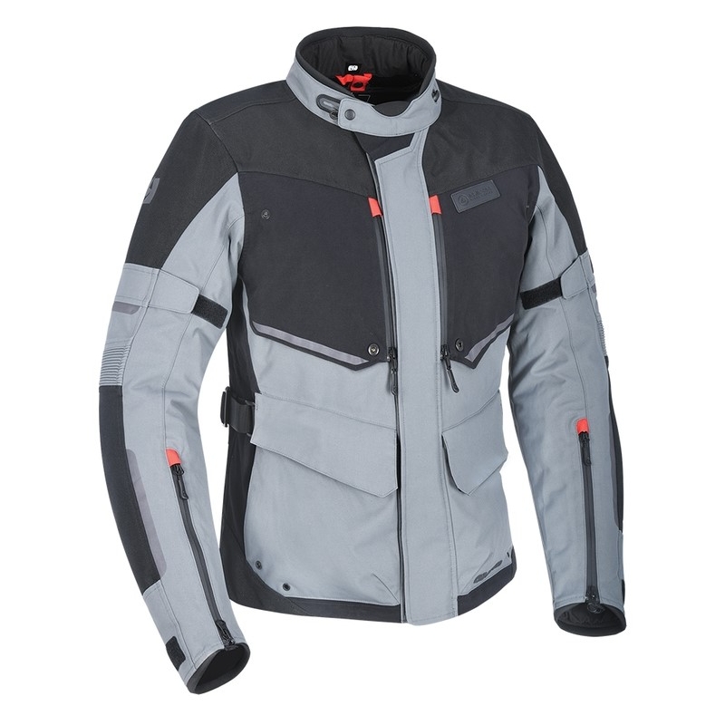 Jacheta de motociclete Oxford Advanced Mondial gri și negru