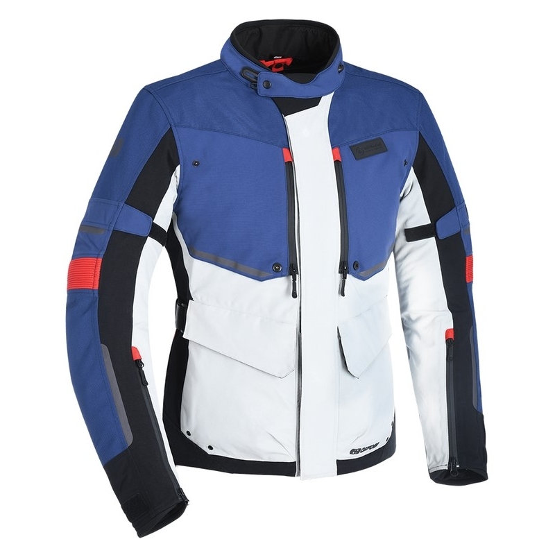 Jachetă de motociclist Oxford Advanced Mondial gri-negru-albastru