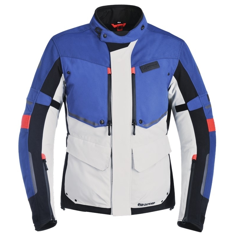 Jachetă de motociclist Oxford Advanced Mondial gri-negru-albastru