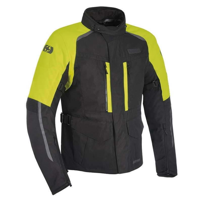 Jachetă de motocicletă Oxford Advanced Continental negru-galben fluo