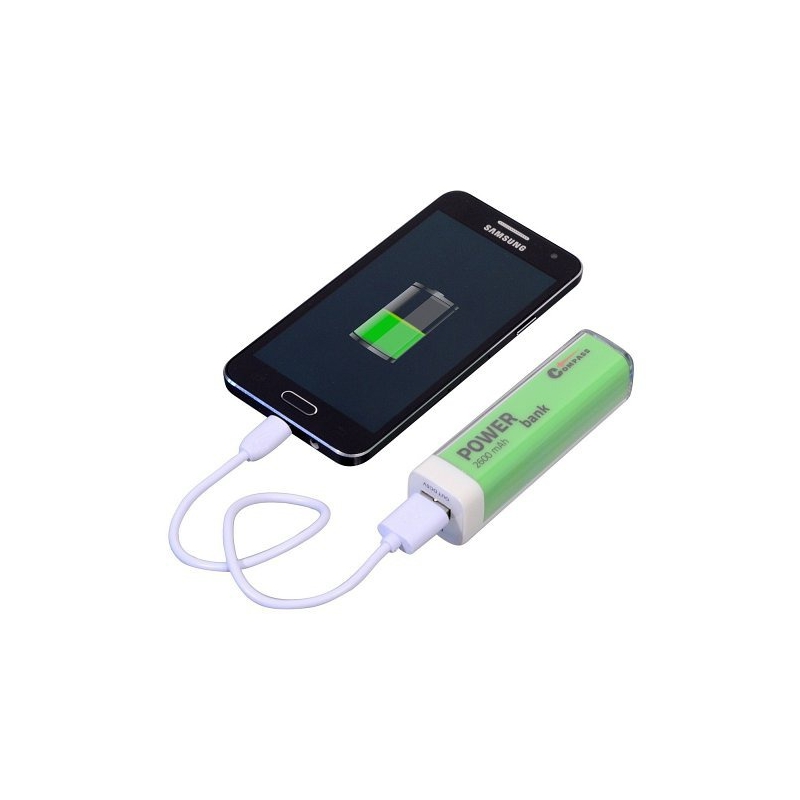 POWER BANK 2600mA alb + cablu de 30cm