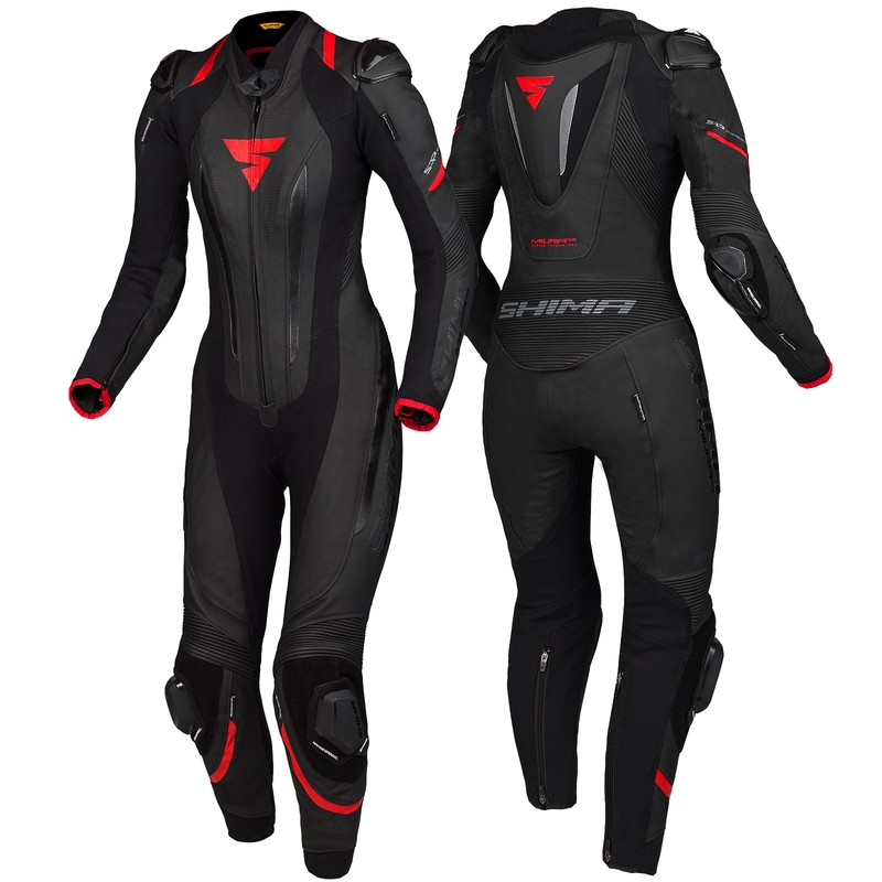 Costum de femeie dintr-o singură piesă Shima Miura RS negru-roșu