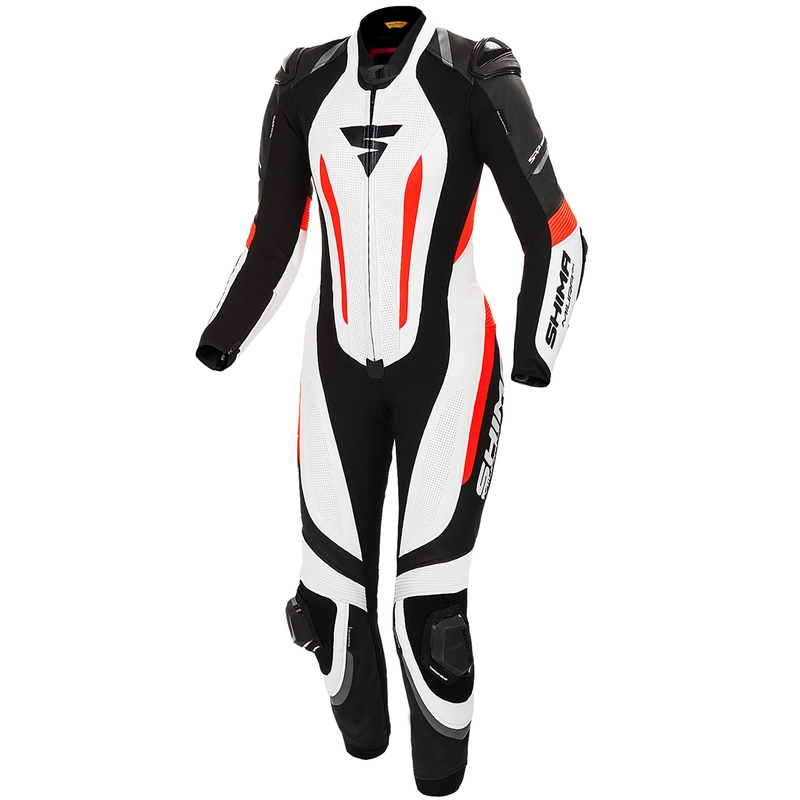 Costum întreg pentru femei Shima Miura RS alb-negru-roșu-fluo roșu
