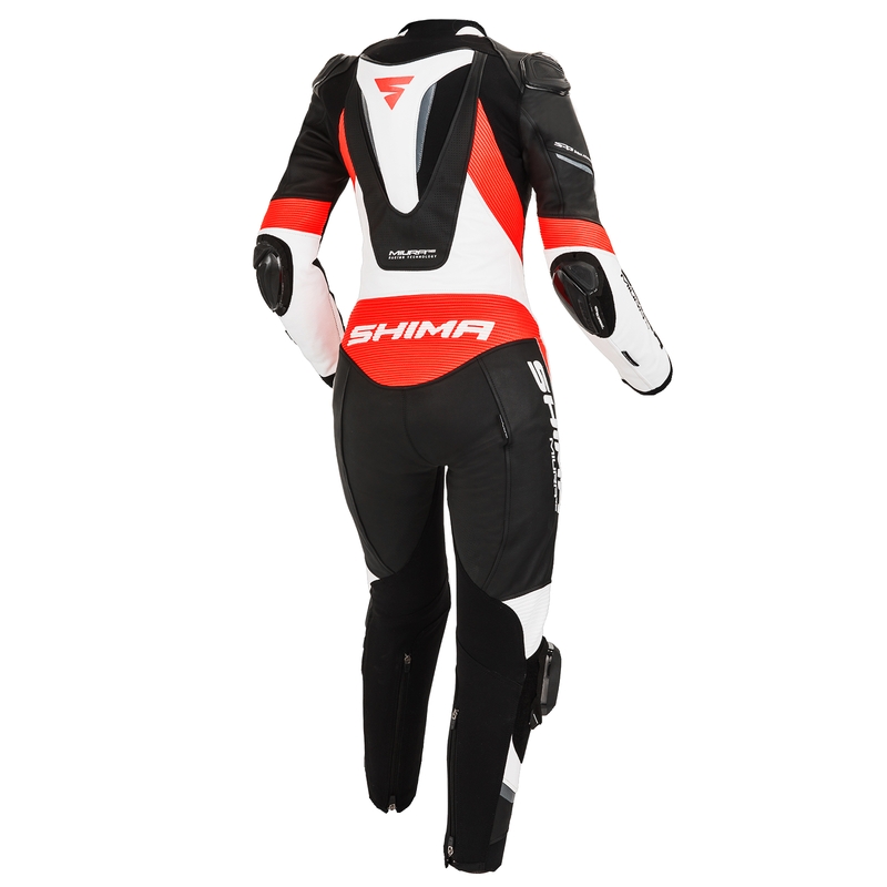 Costum întreg pentru femei Shima Miura RS alb-negru-roșu-fluo roșu