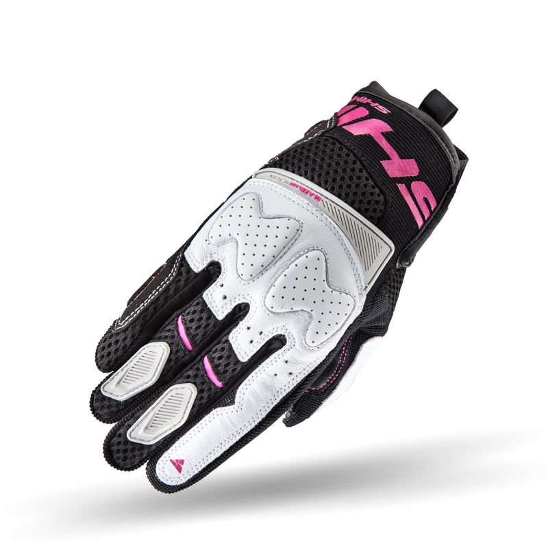 Mănuși pentru femei Shima Blaze negru, alb și roz pentru motociclete Shima Blaze Black, White and Pink lichidare