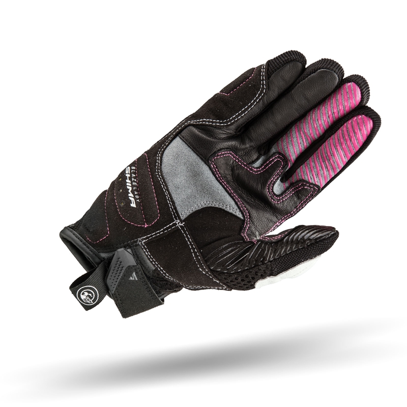 Mănuși pentru femei Shima Blaze negru, alb și roz pentru motociclete Shima Blaze Black, White and Pink lichidare