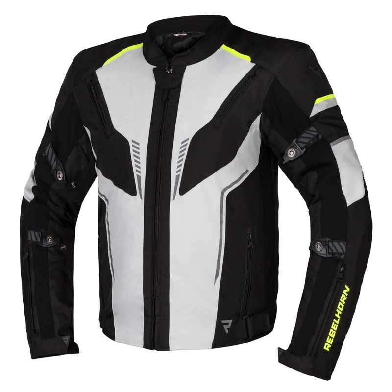Jachetă de motociclete Rebelhorn Blast gri-negru-fluo galben lichidare