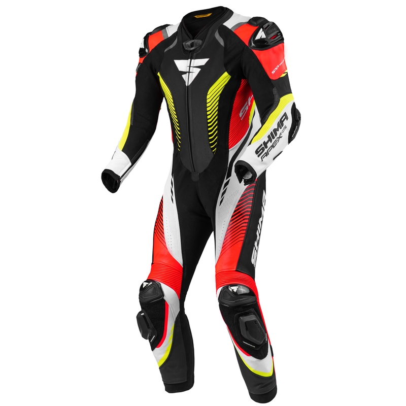 Salopetă dintr-o singură bucată Shima Apex RS negru-alb-roșu-galben-fluo lichidare