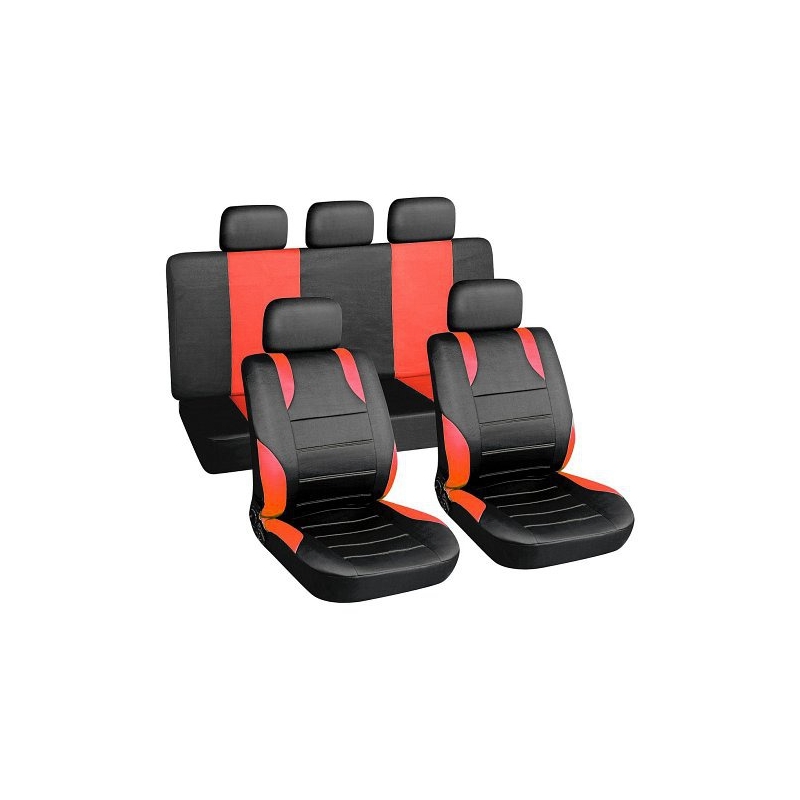 Set de huse pentru scaune 9pcs roșu