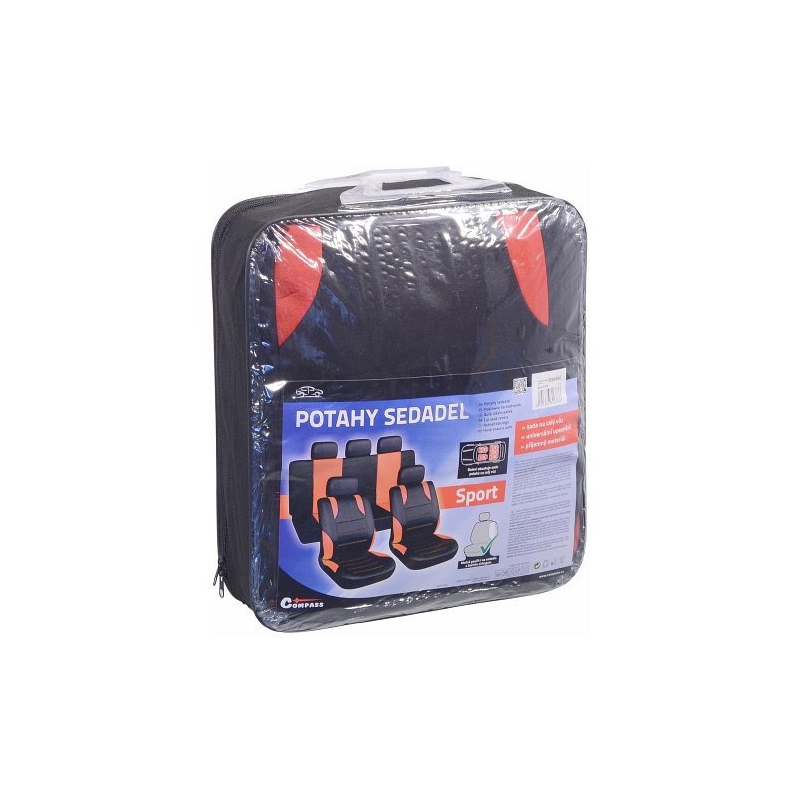 Set de huse pentru scaune 9pcs roșu