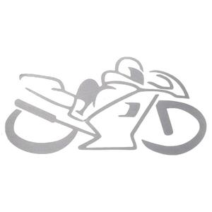Autocolant siluetă Bicicleta argint