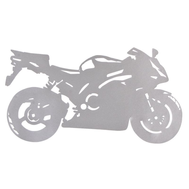 Autocolant siluetă Sport Bike argint