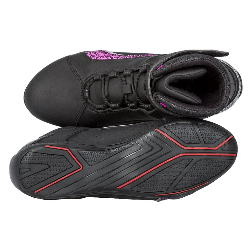 Cizme de motocicletă Kore Velcro 2.0 pentru femei Negru și mov