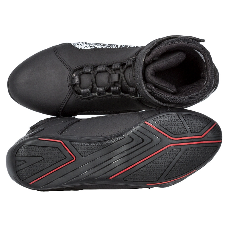 Cizme de motocicletă Kore Velcro 2.0 negru și alb pentru femei